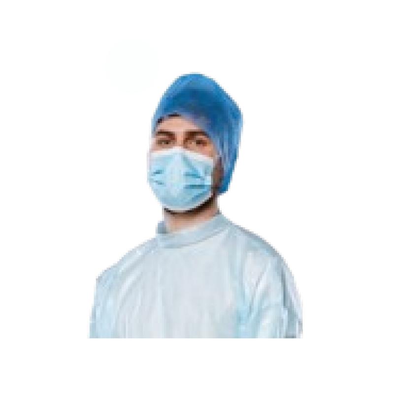 Шапочка-ковпак медична з поглинаючою смужкою, СМС35 g/m2 (г/м2),нестерильна, одноразового використання,ТМ «АХІЛЛ»